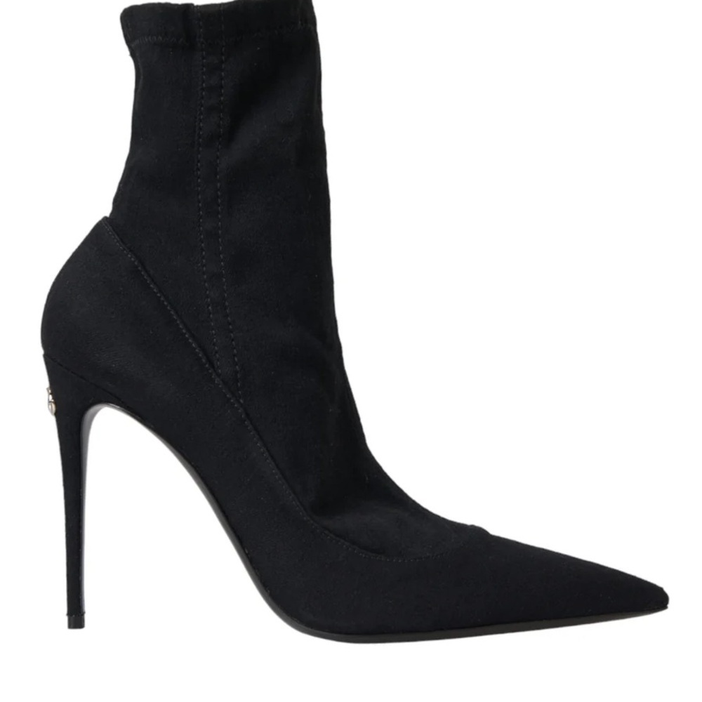 Black Stiletto Heel Ankle Boots